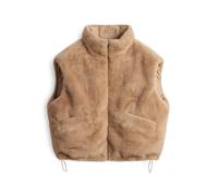 Someday Relaxed Fit Weste aus Kunstfell Modell 'Vaari' in Sand, Größe 36