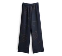 someday Damen Wide Leg Pants | Schlupfhose CEVIL Nature mit elastischem Gummibund Ocean, 42