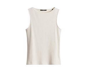 someday - Geripptes Top - Kamia beige - Gr. - 36