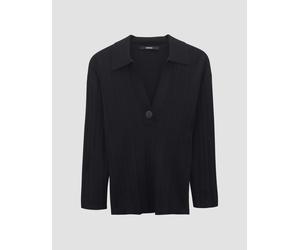 someday - Gestricktes Poloshirt - Tomoya schwarz - Gr. - 38