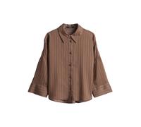 someday - Hemdbluse aus Viskose - Zalea stripe braun - Gr. - 40