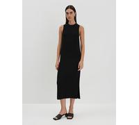 someday Damen Midikleid Quila – Strickkleid mit luftiger Netzstruktur Schwarz 40