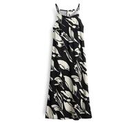 Someday Damen Midikleid Qualeza Viskose-Leinen-Mix floral Schwarz Größe 42