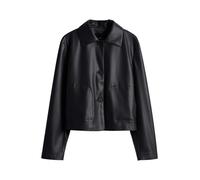 someday - Kurzjacke aus Kunstleder - Neather schwarz - Gr. - 40