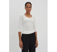 someday Damen Dreiviertelarmshirt | Jerseyshirt Kain Slim mit aus Modal Mix White, 40