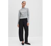 someday Damen Langarmshirt KELEA Slim Longsleeve, feine Rippstruktur, Hazy Fog Melange, Gr. 38