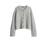 Someday Strickjacke mit Rundhalsausschnitt Modell 'TIAH' in Hellgrau, Größe 42