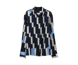 someday - Printbluse - Zinnova blau - Gr. - 40