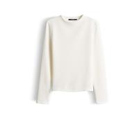 someday Damen-Langarmshirt Kangelie – Slim Longsleeve, supersofter Textur – Weiß 42