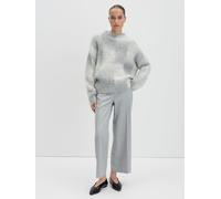 someday Pullover TEONIE Damen Loose-Strickpullover mit Jacquardmuster Hazy Fog Melange M