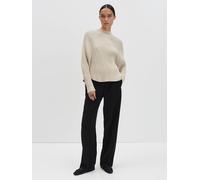 Someday Strickpullover Touann – Rippstrick ECOVERO™ Viskose-Mix Beige Melange Damen S