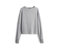 someday Damen Sweatshirt | UTIBBY Detail Loose Sweatshirt aus weichem Viskose Mix Hazy Fog Melange, 42