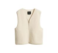 someday Damen Sweatjacke | ULIV Regular Teddyweste im Shearling Look Soft Cream, 40