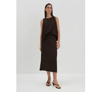 someday Damen Midirock | OLINI Detail gerader Midirock mit Schlitzdetail Dark Espresso, 38
