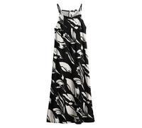 Someday Midikleid aus Viskose-Leinen-Mix Modell 'Qualeza' in Black, Größe 34