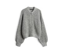 Someday Strickjacke mit Reißverschluss Modell 'Tilara' in Mittelgrau Melange, Größe 42