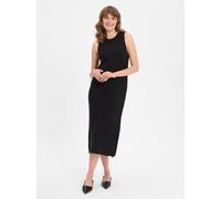 someday Damen Midikleid | Quila Strickkleid in luftiger Netzstruktur Black, 34