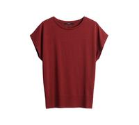 someday Damen Kurzarmshirt | KAJA Regular Jerseytop mit breitem Rippbund Ruby red, 36