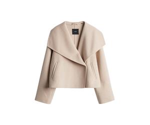 someday - Wolljacke mit breitem Schalkragen - Naria beige - Gr. - 34