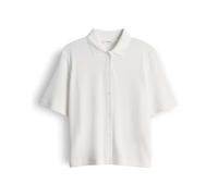 OPUS Regular Fit Poloshirt mit durchgehender Knopfleiste in Offwhite, Größe 40