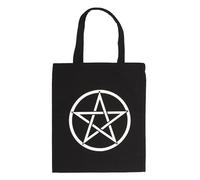 Something Different Wholesale Pentagramm-Tragetasche, Baumwoll-Tragetasche mit Pentagramm, okkulte Einkaufstasche, Hexe, Leinen, Gothic, umweltfreundliche Tasche, alternative modische Tragetasche,