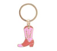 Something Different Wholesale Pinker Cowboystiefel Schlüsselanhänger - lustiger Western-Stil, lebendiges Design mit inspirierender Karte, Rodeo-Spirit-Accessoire für Cowgirls, leicht und langlebig,
