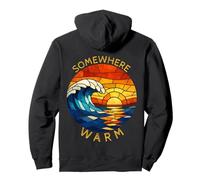 Somewhere Warm Sunset Beach Wave Vacation Buntglas Tee Pullover Hoodie