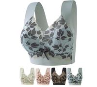 Sommer-BH, vielseitiger bequemer Lift & Flex kabelloser BH, Spitzenlifting, Anti-Aging, Push-Up-BHs, blau, 4XL