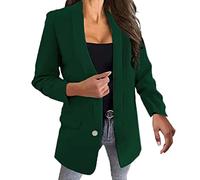 Sommer Blazer Damen-, einfarbig, Langarm, Umlegekragen, Strickjacke, Fester, falscher, dünner Mantel 2023 Damenblazer Bolerojacke Anzugjacke Freizeit Business Damenjacke