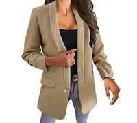 Sommer Blazer Damen-, einfarbig, Langarm, Umlegekragen, Strickjacke, Fester, falscher, dünner Mantel 2023 Damenblazer Bolerojacke Anzugjacke Freizeit Business Damenjacke