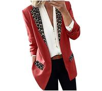 Sommer Blazer Damen Fahion Women 's Revers Umhangs Leopard-Notch Laple- lässiger Büroanzug Außenbekleidung 2023 Damenblazer Anzugjacke Freizeit Business Damenjacke