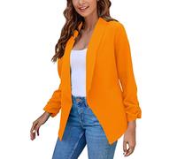 Sommer Blazer Damen Jacken für Frauen Langarm-Reverse-Knopf-schlanke Jacke Übergröße Arbeit Büromantel 2023 Büro Blazer Anzug Sportlich Jack Trenchcoat Longblazer