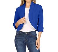 Sommer Blazer Damen, lässig, einfarbig, Ärmel, Strickjacke, kurzer, Kleiner Mantel 2023 Büro Blazer Anzug Sportlich Jack Trenchcoat Longblazer Anzugjacke Freizeit Business Damenjacke