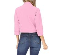 Sommer Blazer Damen, lässig, einfarbig, Ärmel, Strickjacke, kurzer, Kleiner Mantel 2023 Büro Blazer Anzug Sportlich Jack Trenchcoat Damenblazer Anzugjacke Freizeit Business Damenjacke