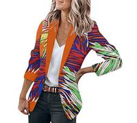 Sommer Blazer Damen Lässiger Anzug für Damen, vorne offen, langärmlig, Arbeitsjacke, Mantel 2023 Slim Fit Damenblazer Open Front Cardigan Anzugjacke Freizeit Business Damenjacke