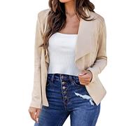 Sommer Blazer Damen Lässiger einfarbiger Langarm-Arbeitsbüroanzug für Damen, Jacke, Mantel, Business, kurzer Anzug 2023 Damenblazer Anzugjacke Freizeit Business Damenjacke