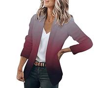 Sommer Blazer Damen Langarm Open Front Cardigan Jacke Freizeit Arbeit Büro Jacke Mantel Regular Fit Jacke Business Sport Mantel 2023 Büro Blazer Anzug Sportlich Jack Trenchcoat Damenblazer