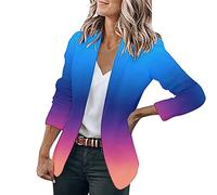 Sommer Blazer Damen Langarm Open Front Cardigan Jacke Freizeit Arbeit Büro Jacke Mantel Regular Fit Jacke Business Sport Mantel 2023 Büro Blazer Anzug Sportlich Jack Trenchcoat Damenblazer