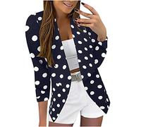 Sommer Blazer Damen Mantel Anzug Strickjacke Arbeit Büro Set 3/4 Ärmel Jacke formeller Mantel 2023 Büro Blazer Anzug Sportlich Jack Trenchcoat Damenblazer Anzugjacke Freizeit Business Damenjacke
