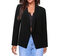 Sommer Blazer Damen Mantel Top Einfarbig Slim Fit Langarm Einfarbig Kleiner Anzug 2023 Longblazer Slim Fit Anzugjacke Freizeit Business Damenjacke Open Front Cardigan