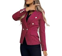 Sommer Blazer Damen Solide Shacket Langarm Button-Down-Kragen Hemdjacke Tops mit Taschen Slim Fit Mantel 2023 Longblazer Anzugjacke Freizeit Business Damenjacke