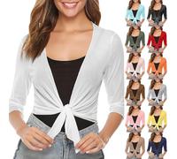 Sommer Cardigan Damen Leicht Kurz, Leichte Sommerjacke Damen Elegant Kimono Kurz Boho Strandponcho Kurzarm Strandbluse Dünne Strandshirt Bikini Cover Up Casual Strickjacke Bequeme Strickponchos