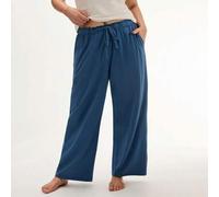 Sommer Damen Große Größen Weiche 100% Reine Baumwolle Schlafhose Loungehose als Oberbekleidung Luftige Pyjama Hose Culotte Baumwolle Pyjamas Mode Läss