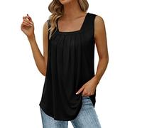 Sommer Damen Neckholder Top V-Ausschnitt Einfarbig,Blusentops Grosse GröSsen Sommer Flowy Cami Shirts Bluse Tunika Tops Aufdruck Crop Tops Beiläufige Unterhemden Frauen Baumwolle