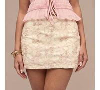 Sommer Damen Rosa 3D Blumen Mini Rock, Mini Culotte, Sommer für Damen, Abschlussball Rock