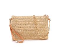 Sommer Handtasche Damen, Korbtaschen Damen Sommer Handtasche Boho Strandtasche Korbtasche Gestreift Mit Reißverschluss Stroh Basttasche Umhängetasche Moderne Geflochten Häkeltasche Strand Tasche