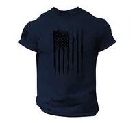 Sommer-Herren-T-Shirt mit US-Flaggen-Logo, lässig, Fitness, 3D-Druck, kurzärmelig T Herren Shirt