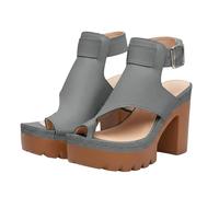 Sommer High Heels Damensandalen Keilabsatz Sommerschuhe Bequem Plateau Pantoletten Offene Slingback Pumps Elegant Sandals Peep Toe Absatzschuhe Modische Zehentrenner Tanzschuhe