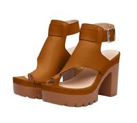 Sommer High Heels Damensandalen Keilabsatz Sommerschuhe Bequem Plateau Pantoletten Offene Slingback Pumps Elegant Sandals Peep Toe Absatzschuhe Modische Zehentrenner Tanzschuhe