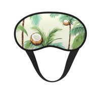 Sommer Kokosnussbaum-Schlafmaske für Seitenschläfer, Verdunkelungs-Augenmaske für Damen und Herren, Nulldruck-Schlafmasken, weiche, atmungsaktive Augenabdeckung, bequeme Augenbinde, Lidschatten für